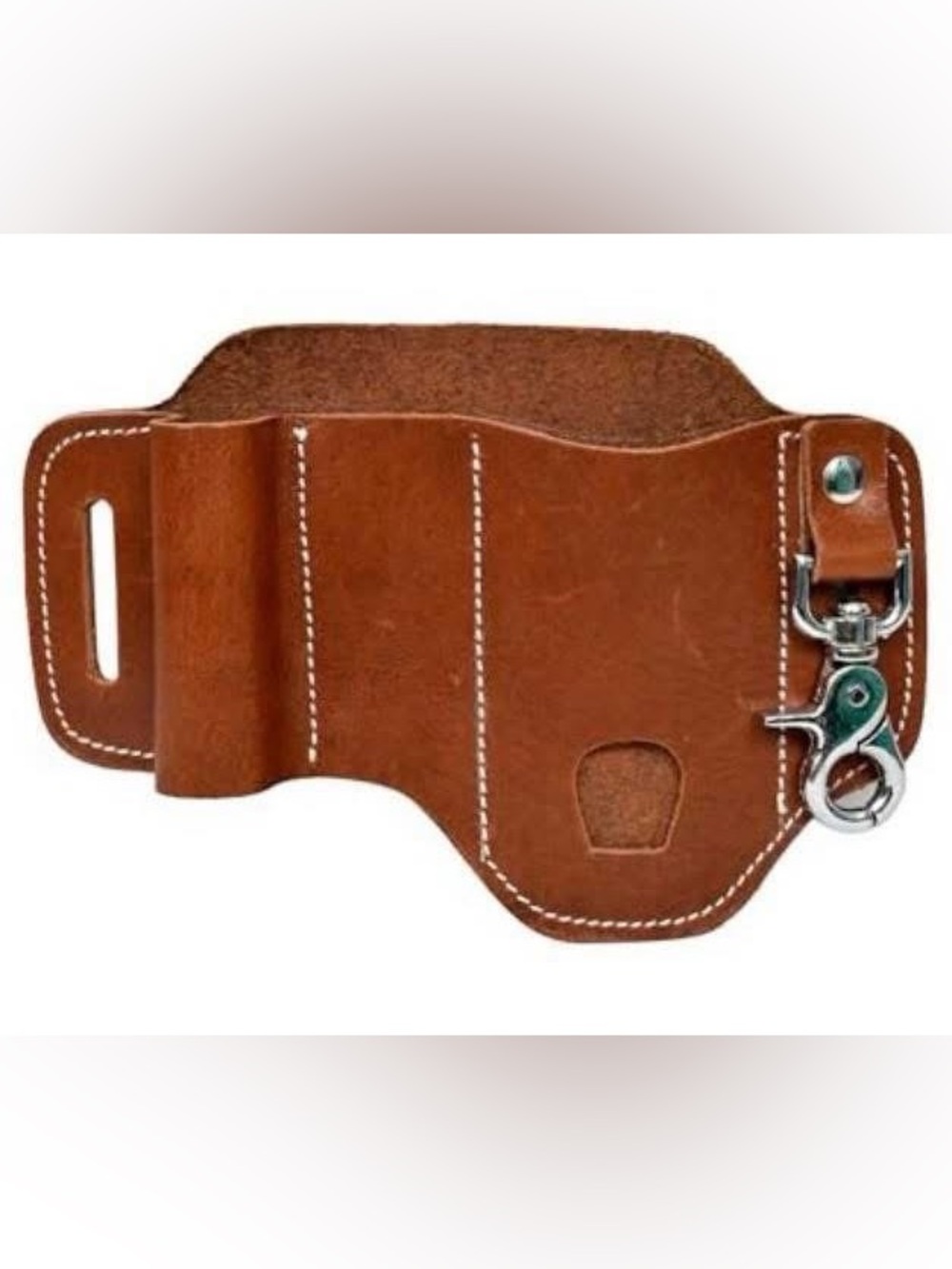 ROSE LEATHER CRAFT Full Grain Buff Leather Multi Tooled Holster with Belt Loop